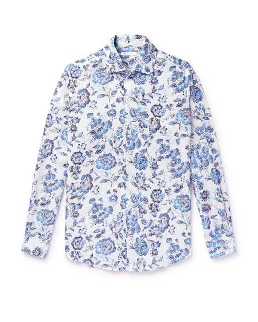 Loro Piana André Floral-Print Cashmere and Silk-Blend Shirt