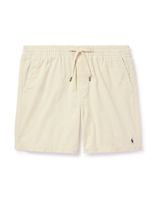 Polo Ralph Lauren Straight-Leg Logo-Embroidered Cotton-Corduroy Shorts XS
