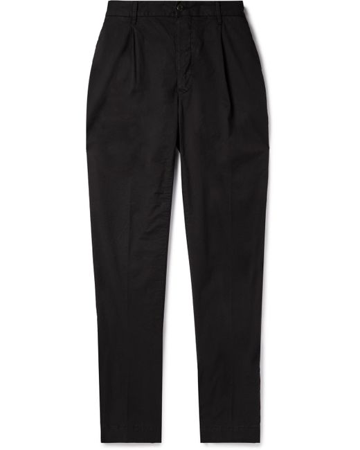 Incotex Tapered Pleated Stretch-Cotton Gabardine Trousers UK/US 28
