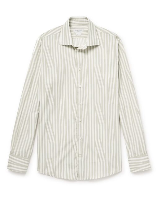 Richard James Striped Cotton-Poplin Shirt UK/US 15