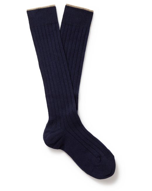 Brunello Cucinelli Ribbed Cashmere Socks S