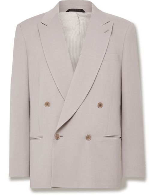 Giorgio Armani Double-Breasted Twill Suit Jacket IT 48