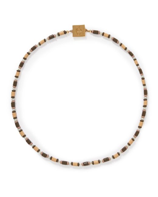 éliou Davie Gold-Plated Enamel and Freshwater Pearl Necklace