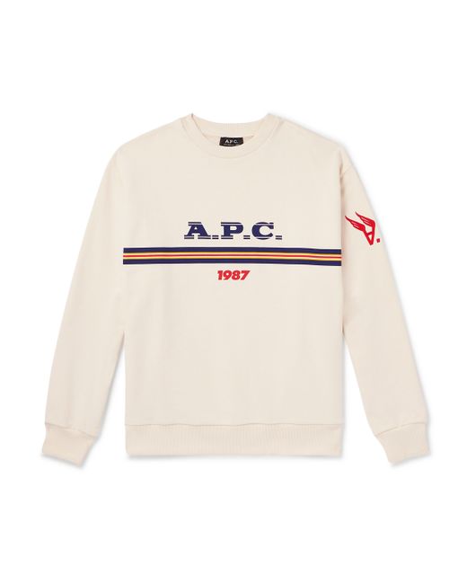 A.P.C. . Adam Logo-Print Organic Cotton-Jersey Sweatshirt S