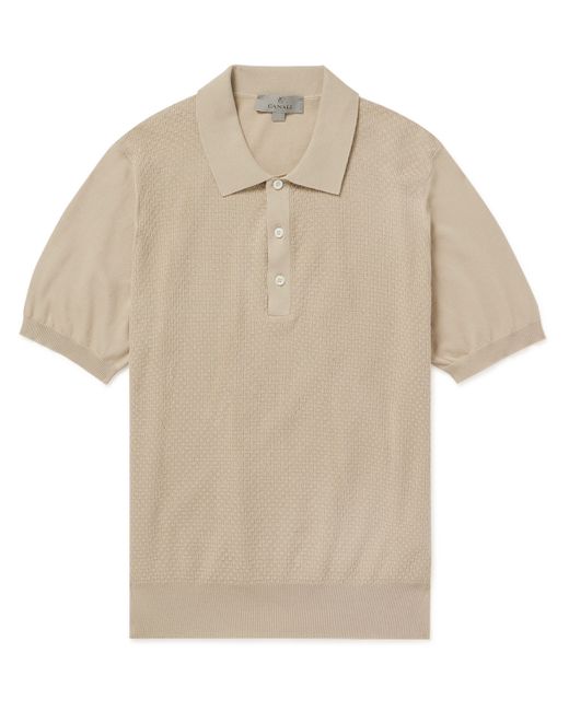 Canali Textured-Cotton Polo Shirt IT 48