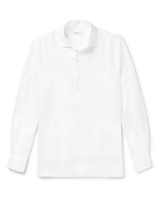 Loro Piana Arizona Linen Half-Placket Shirt XL