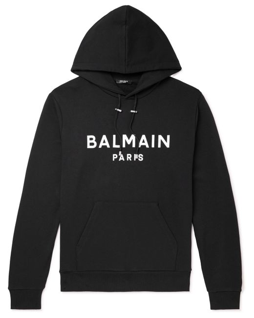 Balmain Logo-Print Cotton-Jersey Hoodie XS