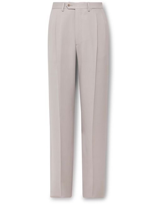 Giorgio Armani Straight-Leg Pleated Twill Suit Trousers IT 48