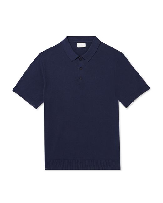 Club Monaco Silk and Cotton-Blend Polo Shirt S