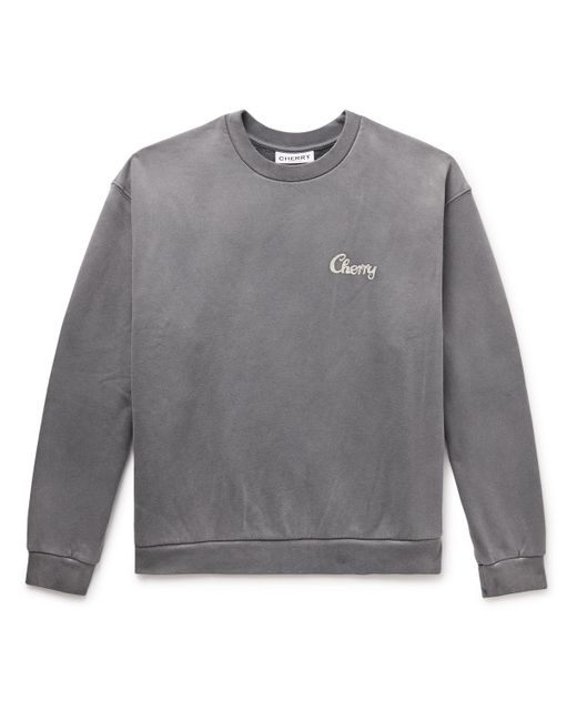 Cherry La Logo-Print Cotton-Jersey Sweatshirt XS