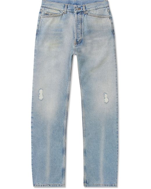 Palm Angels Straight-Leg Logo-Embroidered Distressed Jeans UK/US 30