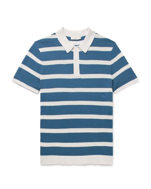 Onia Striped Cotton Polo Shirt M