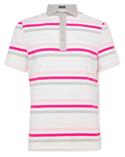 G/Fore Slim-Fit Striped Tech-Jersey Golf Polo Shirt S
