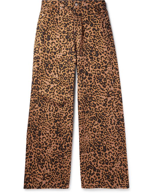 Vetements Wide-Leg Leopard-Print Jeans UK/US 28