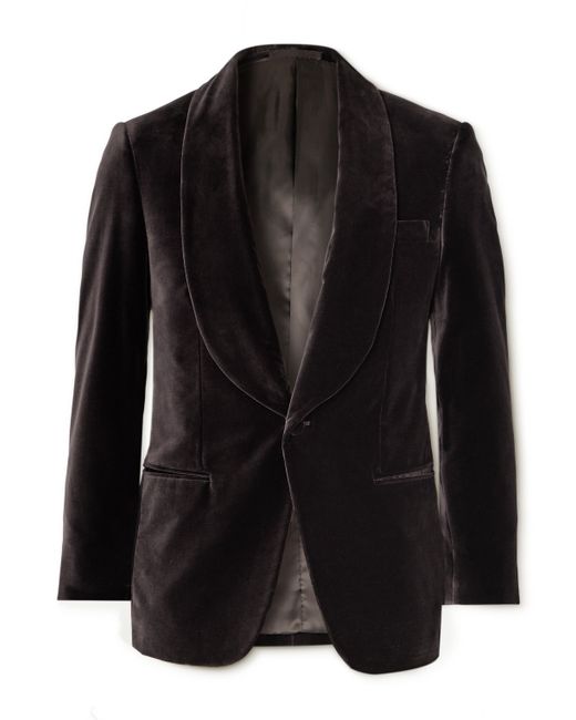 Kingsman Shawl-Collar Cotton-Velvet Tuxedo Jacket IT 46