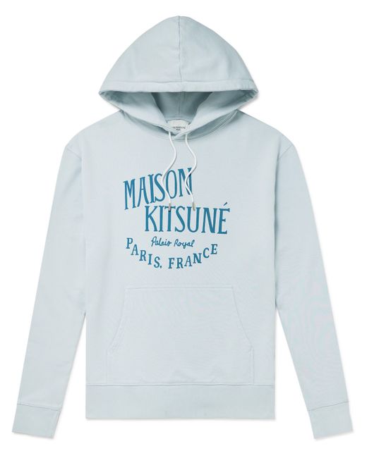 Maison Kitsuné Palais Royal Logo-Print Cotton-Jersey Hoodie XS