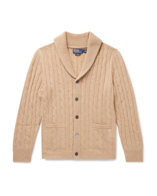 Polo Ralph Lauren Shawl-Collar Cable-Knit Cashmere Cardigan S