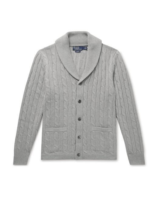Polo Ralph Lauren Shawl-Collar Cable-Knit Cashmere Cardigan XS