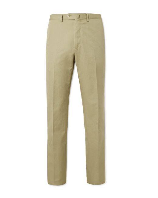 Caruso Aida Tapered Cotton and Linen-Blend Suit Trousers IT 46