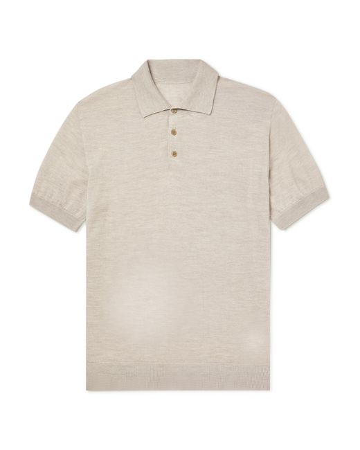 Saman Amel Cashmere and Silk-Blend Polo Shirt IT 48