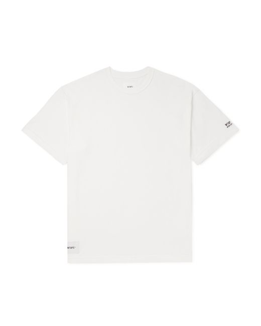 Wtaps Appliquéd Logo-Embroidered Cotton-Blend Jersey T-Shirt S