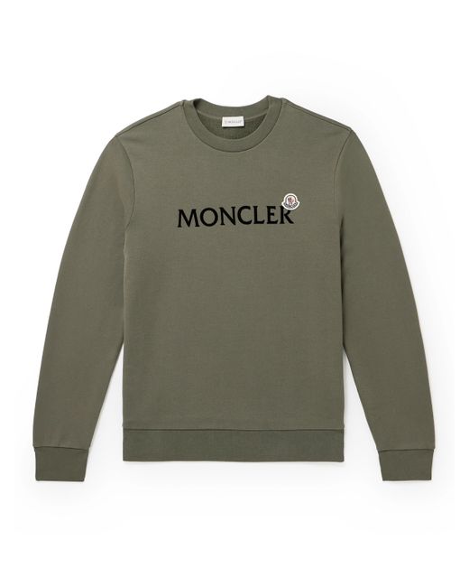 Moncler Appliquéd Logo-Flocked Cotton-Jersey Sweatshirt S