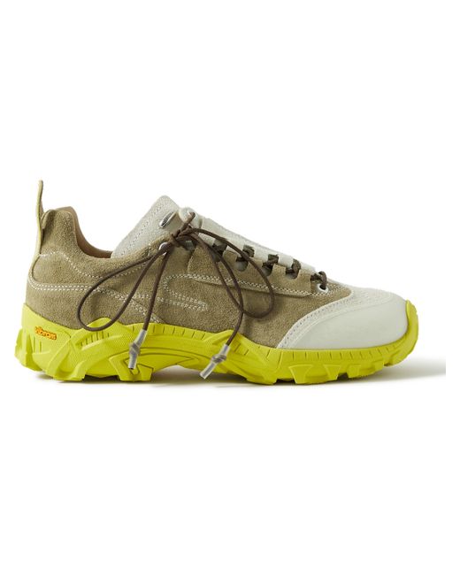 Our Legacy Gabe Rubber-Trimmed Colour-Block Suede Sneakers EU 42