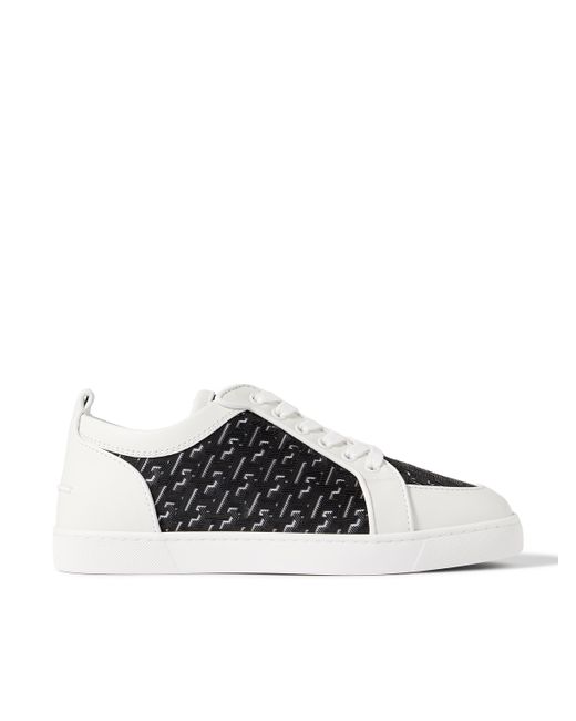 Christian Louboutin Rantulow Rubber-Trimmed Mesh and Leather Sneakers EU 40