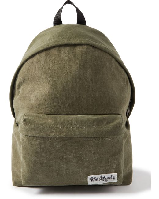 Readymade Logo-Appliquéd Distressed Cotton-Canvas Backpack
