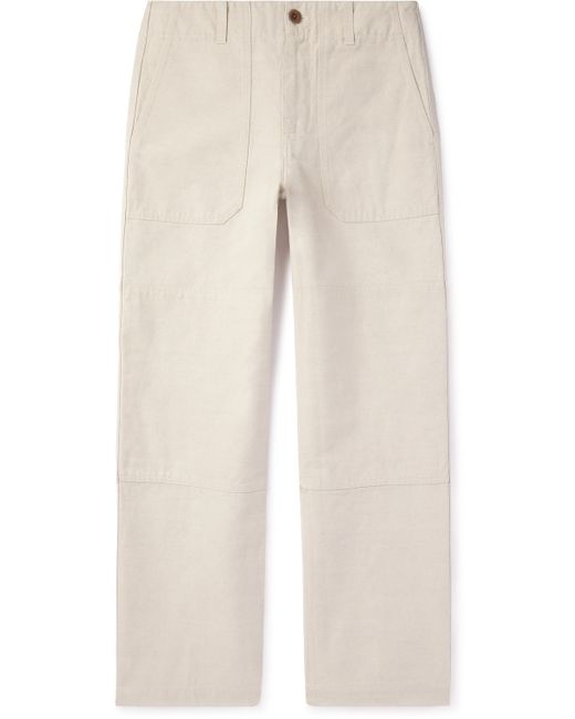 Mr P. Mr P. Straight-Leg Cotton and Linen-Blend Canvas Trousers 28
