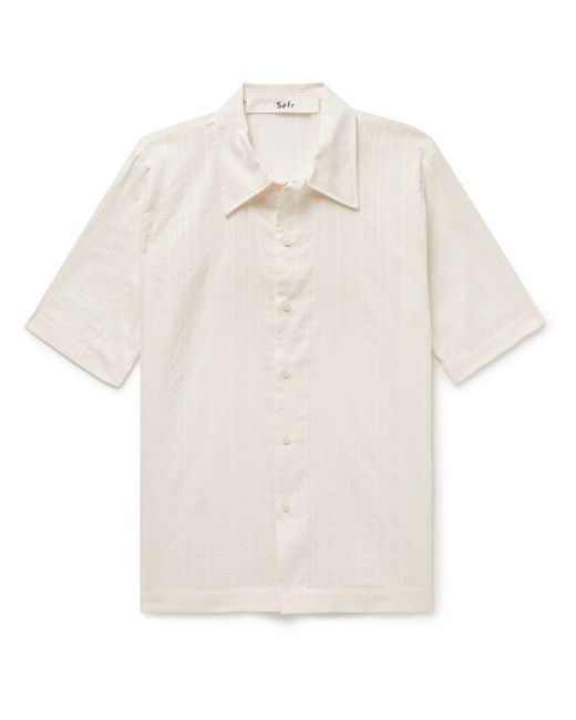 Séfr Suneham Striped Cotton-Voile Shirt S
