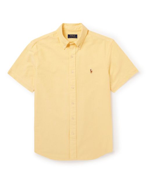 Polo Ralph Lauren Button-Down Collar Logo-Embroidered Cotton Oxford Shirt XS