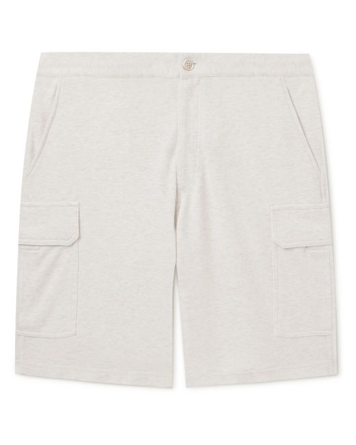 Brunello Cucinelli Straight-Leg Cotton-Blend Jersey Cargo Shorts S