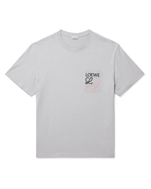 Loewe Logo-Embroidered Cotton-Jersey T-Shirt XS
