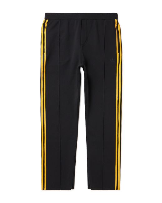 Adidas Consortium Wales Bonner Slim-Fit Straight-Leg Striped Pleated Knitted Sweatpants
