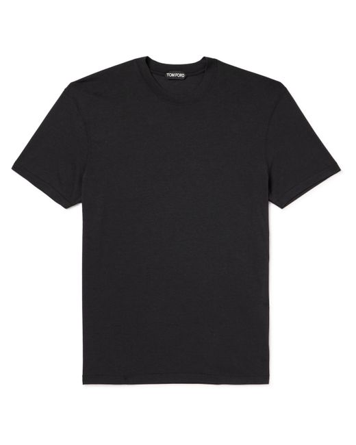 Tom Ford Logo-Embroidered Lyocell and Cotton-Blend Jersey T-Shirt IT 44