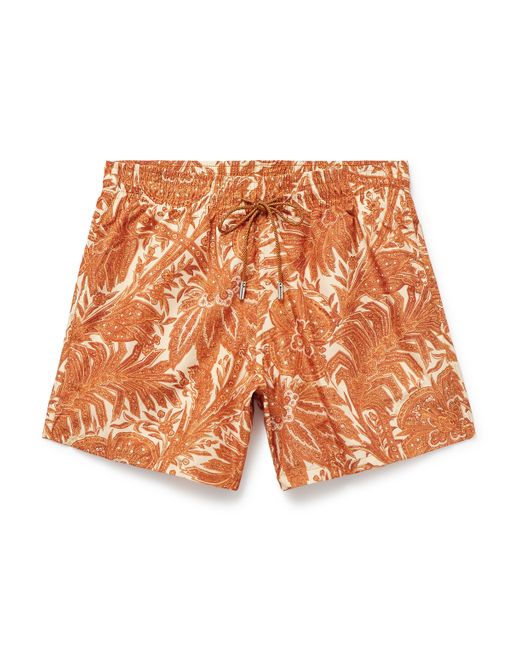 Etro Slim-Fit Mid-Length Logo-Appliquéd Printed Swim Shorts S