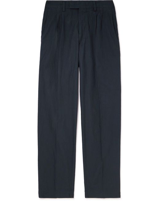Nn07 Fritz 1062 Tapered Pleated Stretch-Cotton Seersucker Suit Trousers 28W 32L
