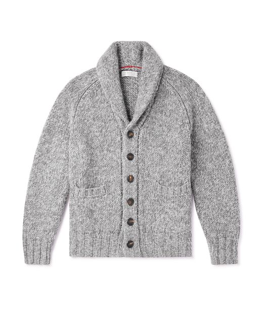 Brunello Cucinelli Shawl-Collar Wool Cashmere and Silk-Blend Cardigan IT 48