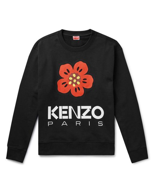 Kenzo Logo-Print Stretch-Cotton Jersey Sweatshirt XS