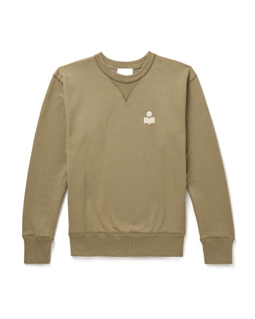 Isabel Marant Mike Logo-Flocked Cotton-Blend Jersey Sweatshirt S