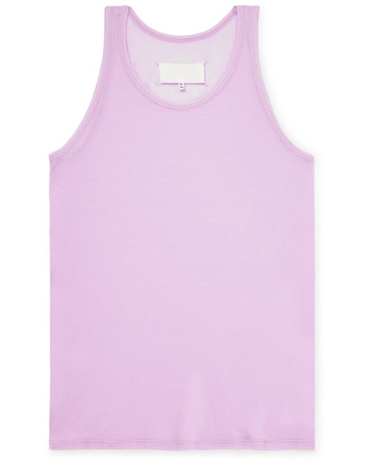 Maison Margiela Ribbed Cotton and Silk-Blend Tank Top XS