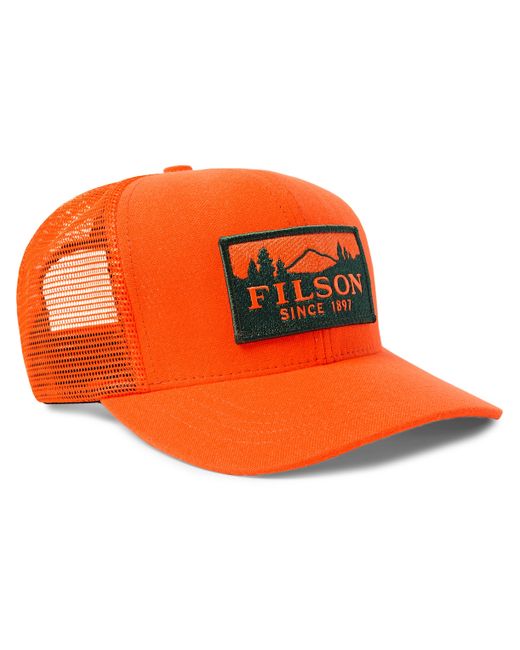 Filson Logger Logo-Appliquéd Canvas and Mesh Trucker Cap