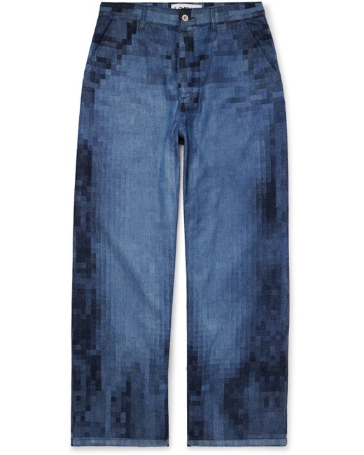 Loewe Pixelated Straight-Leg Printed Jeans IT 46