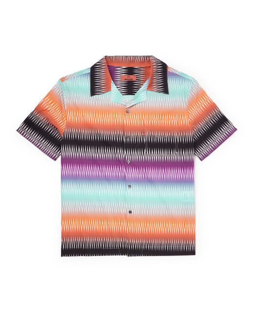 Missoni Camp-Collar Printed Cotton-Poplin Shirt S