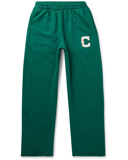 Cherry La Straight-Leg Logo-Appliquéd Cotton-Jersey Sweatpants XS