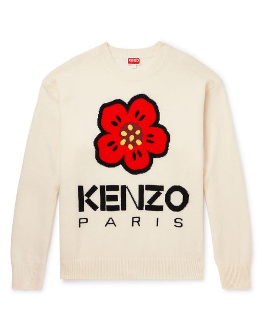 Kenzo Logo-Jacquard Wool Sweater XS