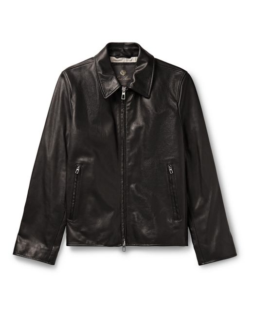Loro Piana Full-Grain Leather Blouson Jacket S