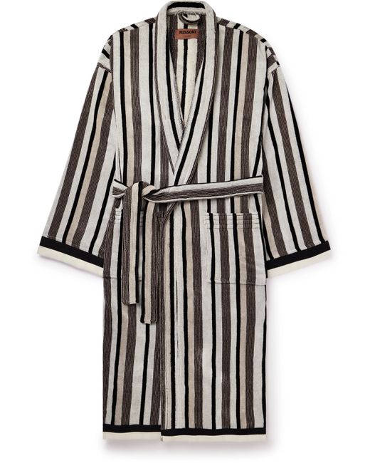 Missoni Home Craig Striped Cotton-Terry Jacquard Robe S