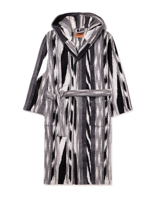 Missoni Home Clint Striped Cotton-Terry Hooded Robe S